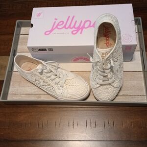 Jellypop White Lace Sneakers